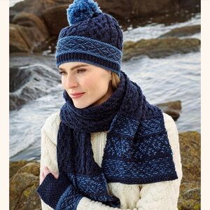 Aran Sweater Market Merino Wool Scarf NWT